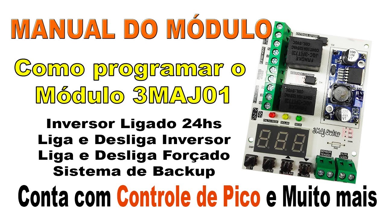💥 Manual Online do Módulo de Controle para Sistema Solar 3MAJ01