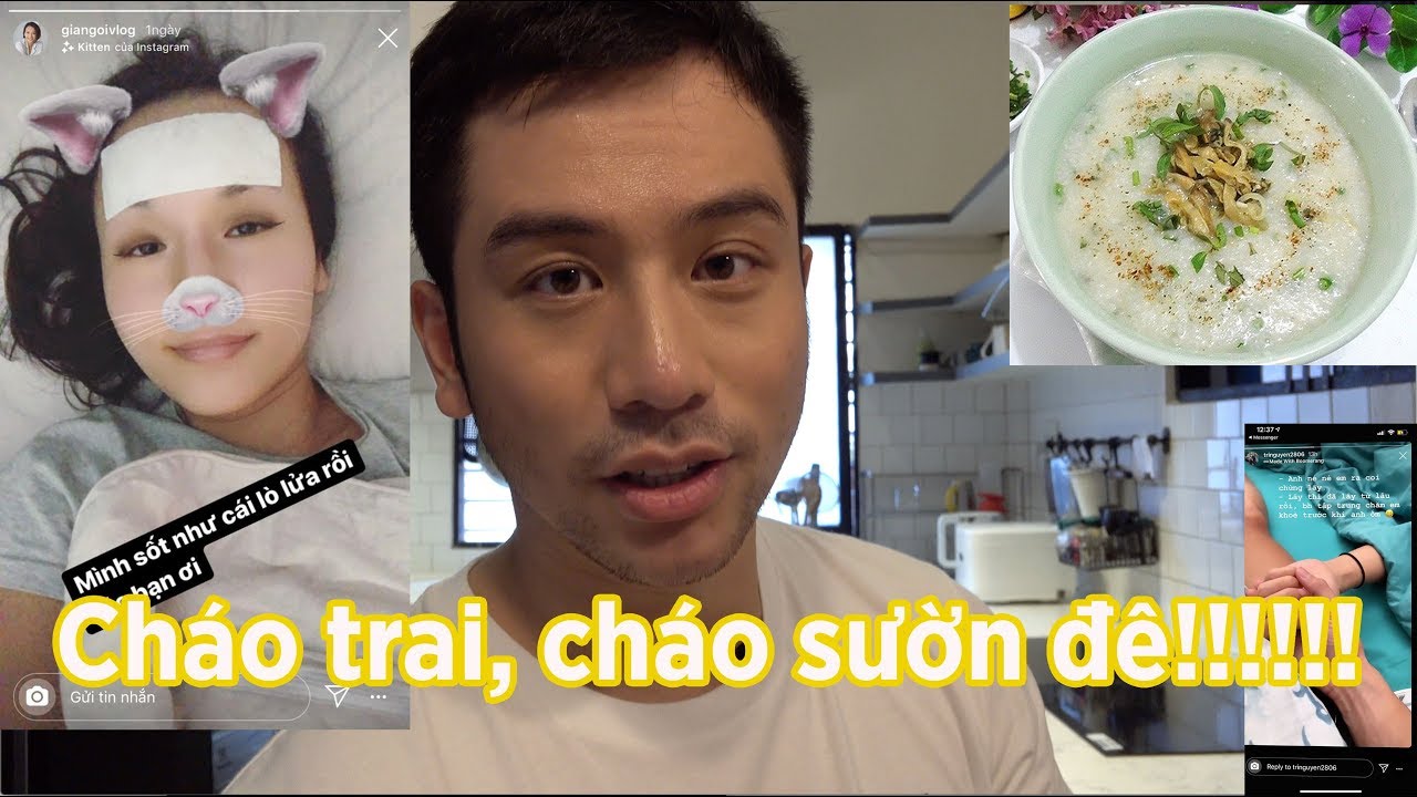 Nấu cháo trai Hà Nội cho chị Giang ơi bị ốm// Vào bếp cùng Dino // Dinology