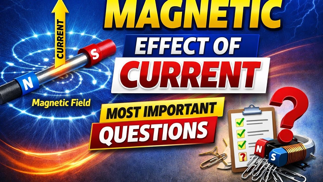 Most important questions! Magnetic effect of current l class cbse science #boardexams2026 