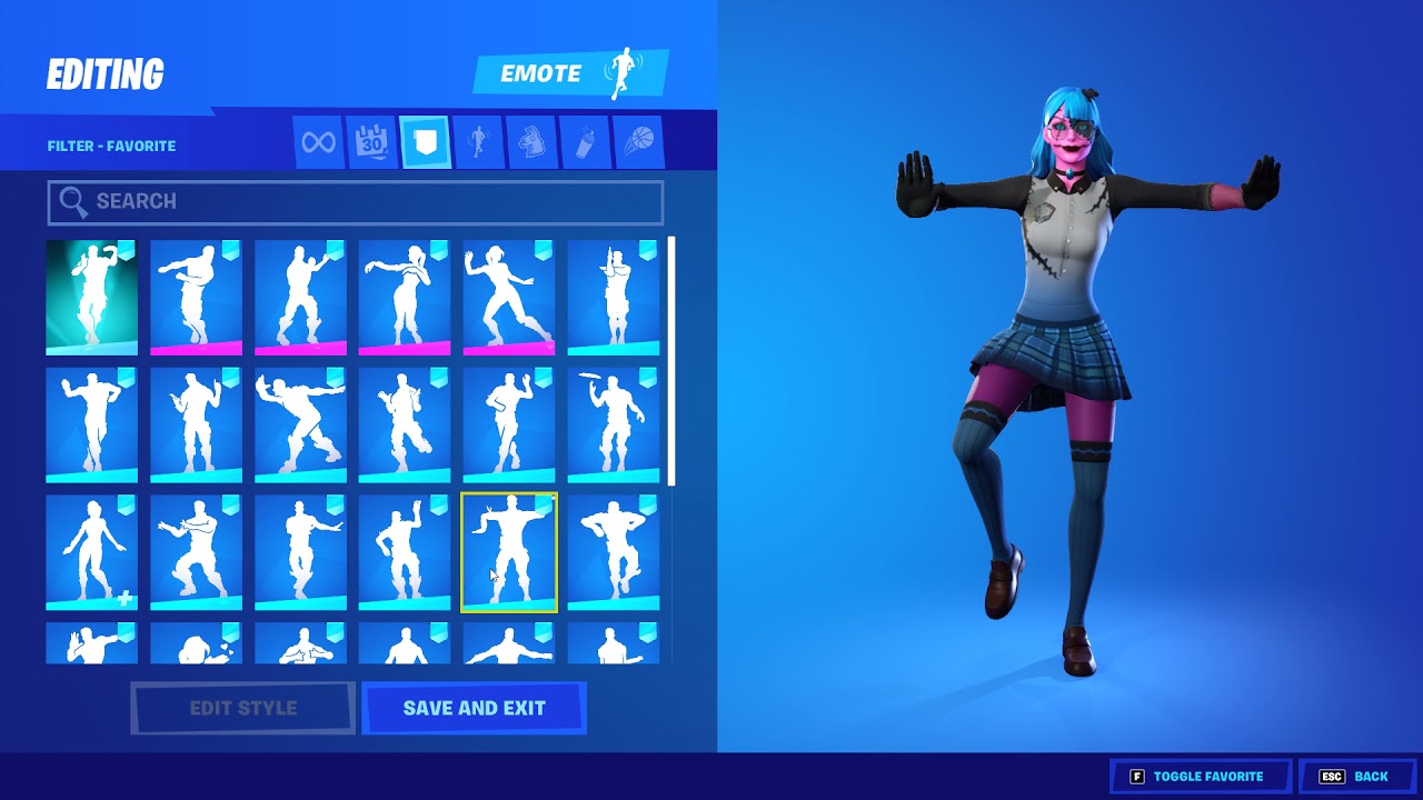 fortnite GRISABELLA doing RARE emotes in locker for TIKTOK (lavish, glyphic, disc spinner AND MORE!)