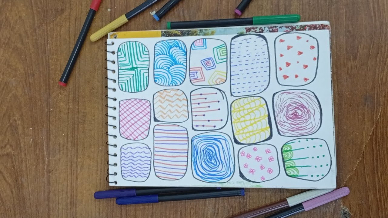 Colorful Doodle Pattern Collection 🎨✨ | Easy & Satisfying Art Ideas