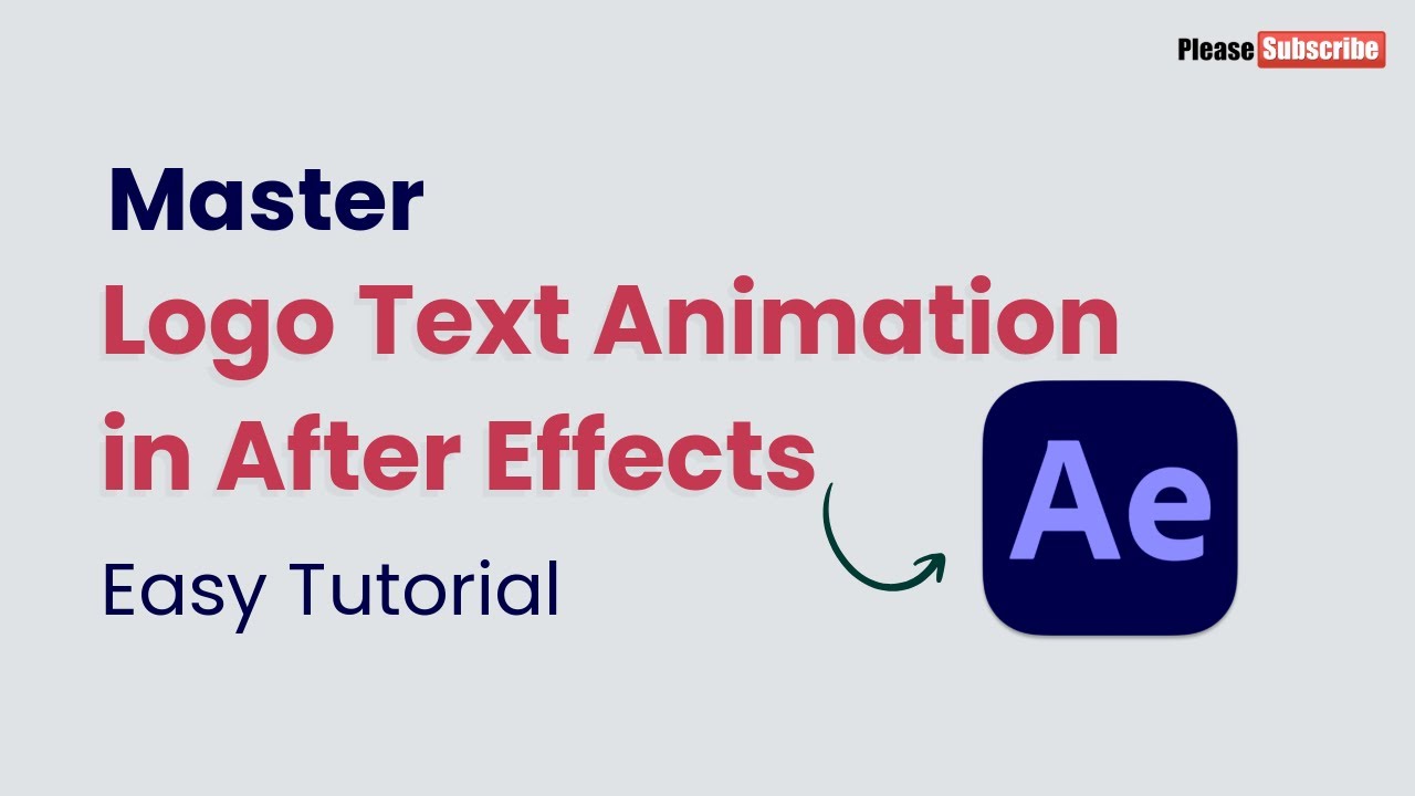Create Eye-Catching Logo Text Animations in After Effects | Complete Tutorial