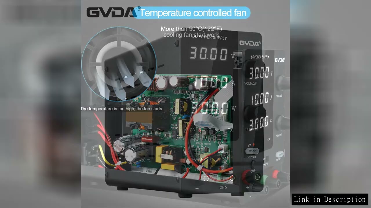 GVDA Adjustable DC Regulated Power Supply Switchable Laboratory Lab Bench Power Source Stabilized Sw