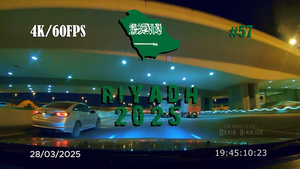 [4K] A road trip in Riyadh from Al-Jazirah neighborhood to Al-Mu'ayzilah neighborhood