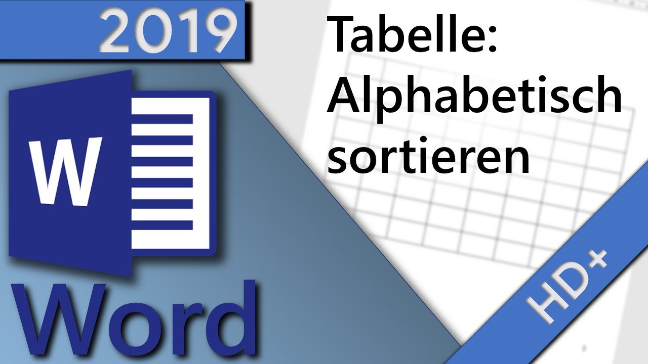 Word Tabelle alphabetisch / numerisch sortieren in 1 MINUTE (HD 2019)