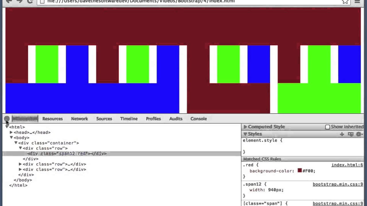 Twitter Bootstrap 2.3.2 Tutorial 3 - Grid Layouts