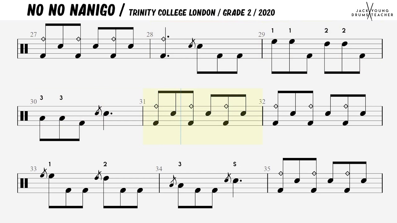 How to play No No Nanigo On Drums 🎵