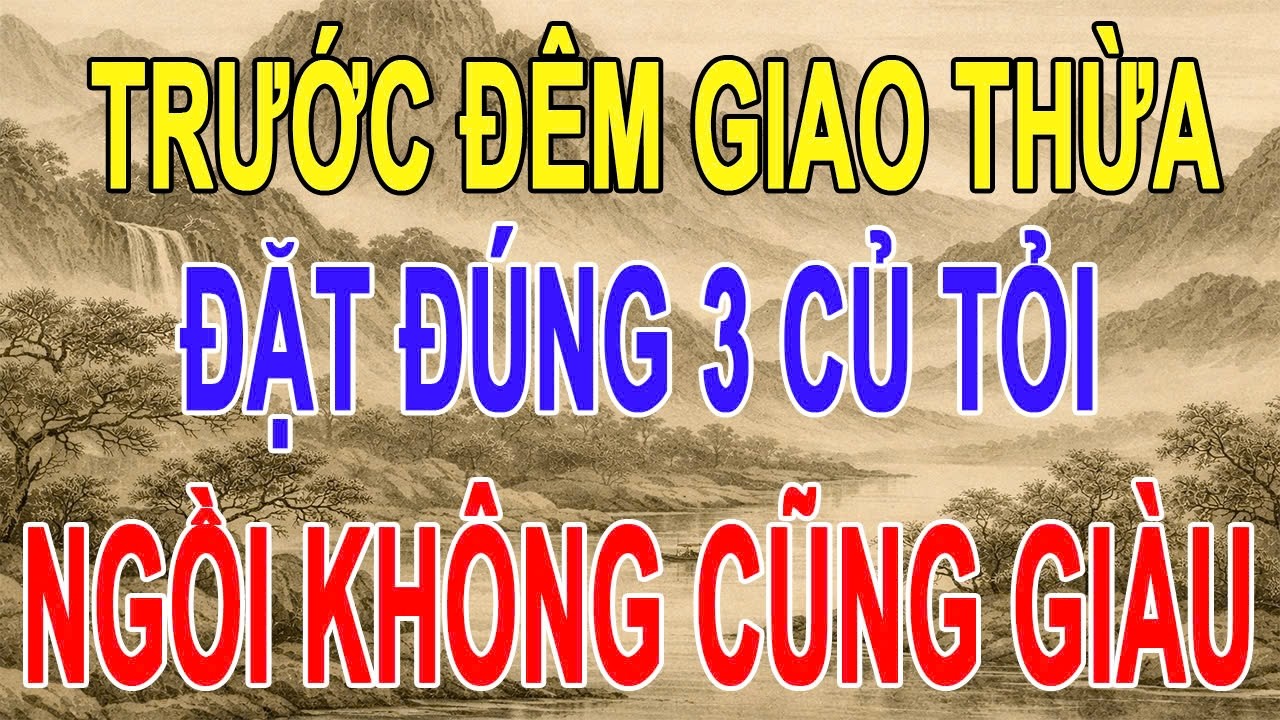 TRƯỚC GIAO THỪA – ĐẶT ĐÚNG 3 CỦ TỎI, ĐỔI VẬN CẢ NĂM? SỰ THẬT PHONG THỦY ÍT AI BIẾT