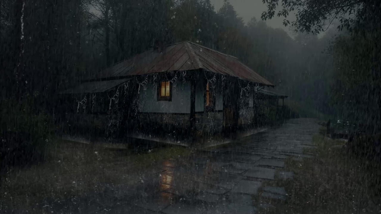 Quiet Your Mind 🌧️ Rain Sounds in Mountain Cabin for Deep Sleep & Gentle Relaxation 💤