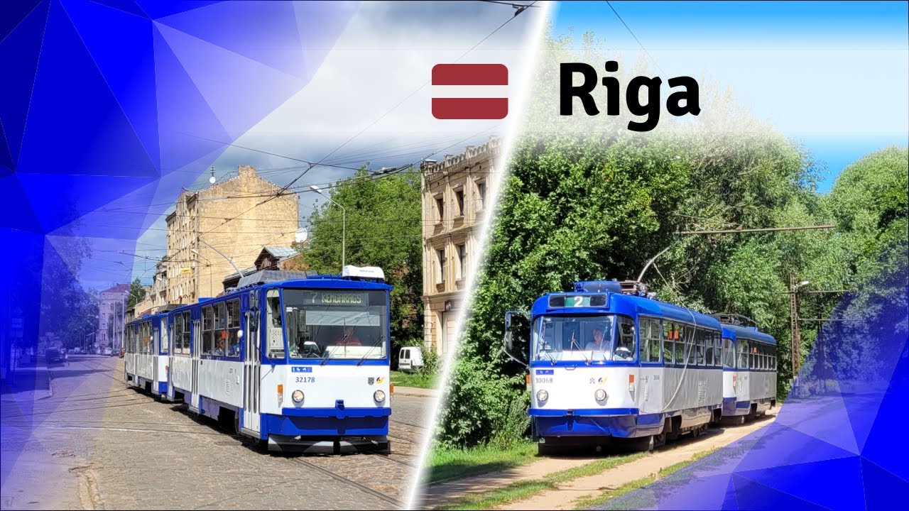 Trams in Riga: Tatra trams with trolley poles (2022)