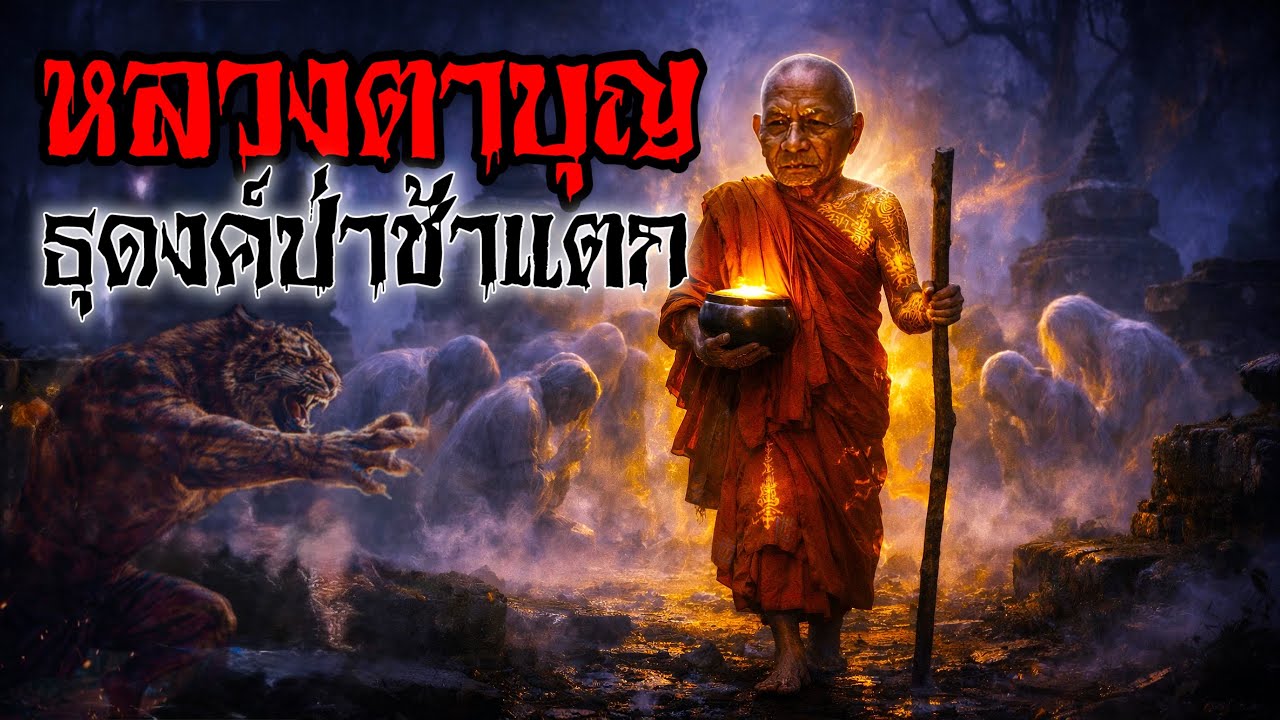 หลวงตาบุญ ธุดงค์ป่าช้าแตก | เรื่องเล่าเขย่าปอด