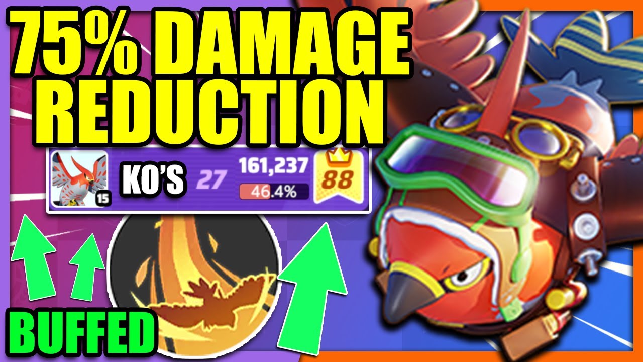 BUFFED BRAVE BIRD TALONFLAME gets up to 75% DAMAGE REDUCTION?! | Pokemon Unite