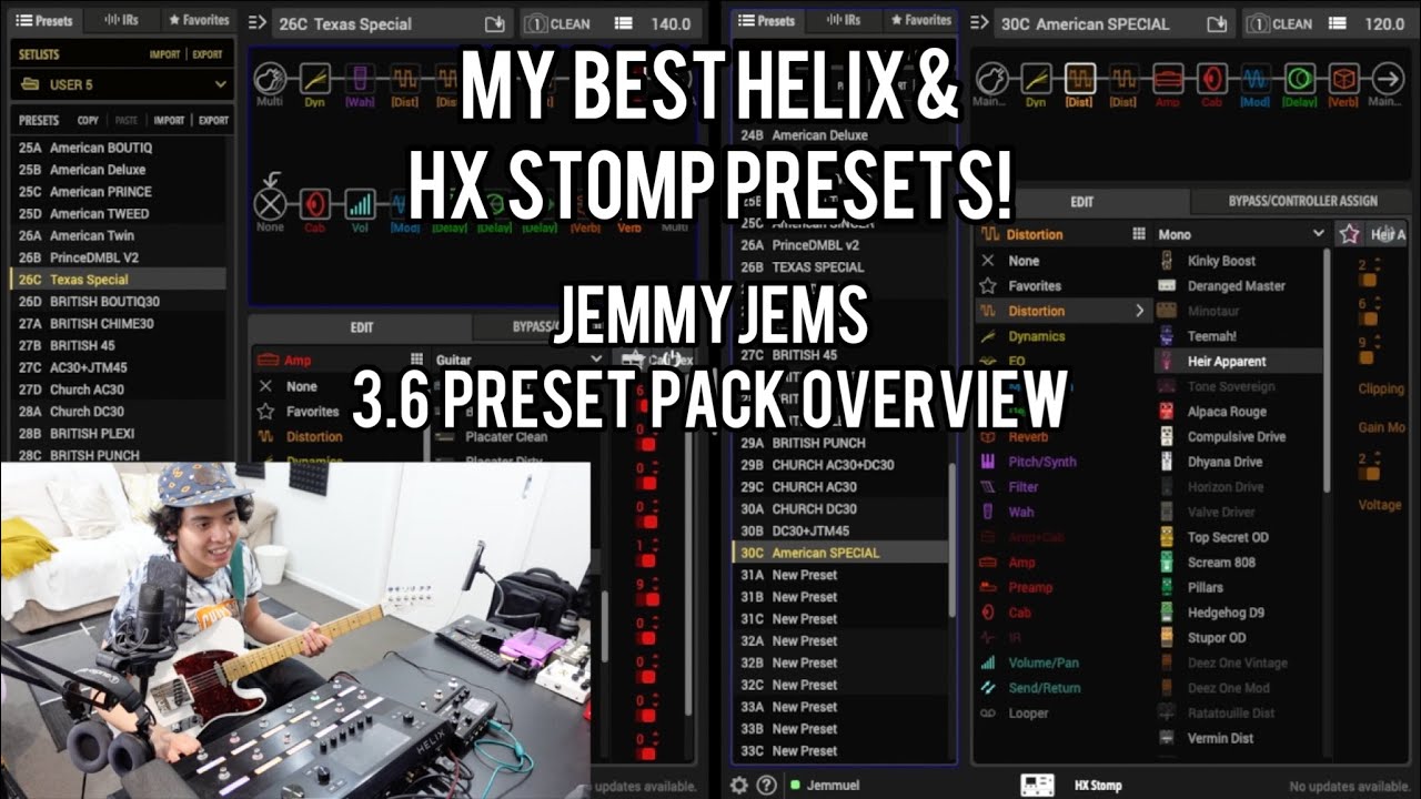 Обзор лучших наборов пресетов для HELIX 3.6 Line 6 Helix и HX Stomp! Американские и британские на...