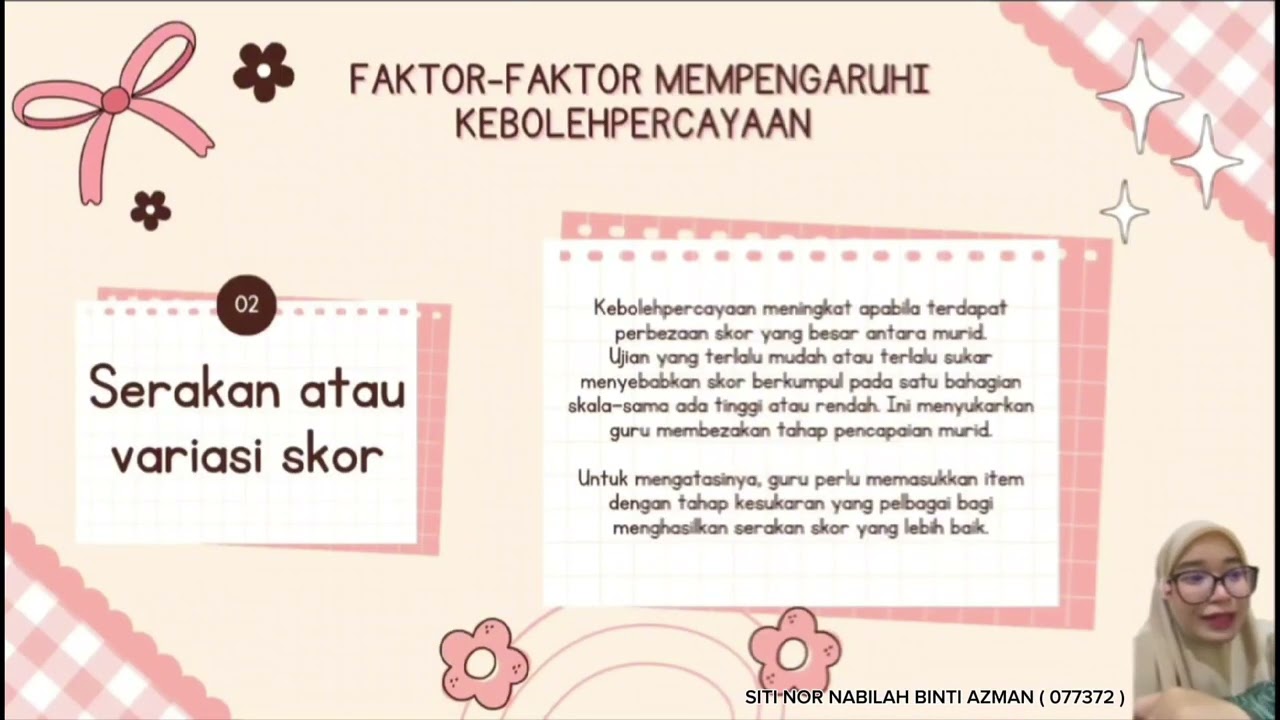 DWE 42003 PENAKSIRAN PEMBELAJARAN (KEBOLEHPERCAYAAN DAN TEKNIK PENENTUANNYA)