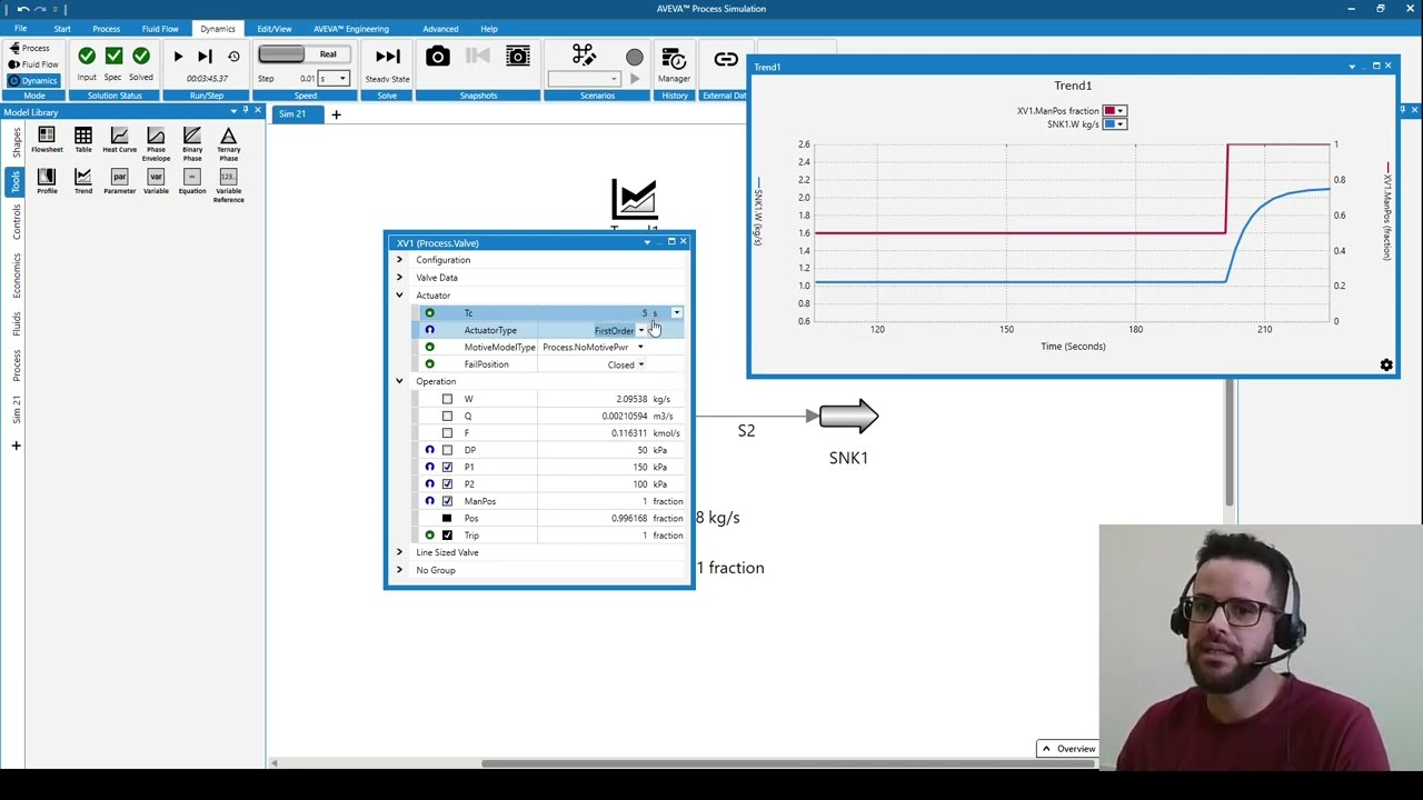 Simulação de uma válvula de controle no Aveva Process Simulation - parte1