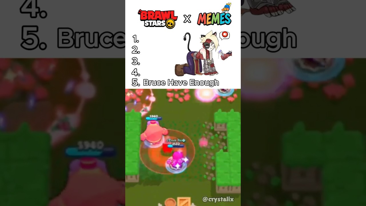 Top 5 Memes in Brawl Stars🤣🔥 #brawlstars #brawlstarstiktok #бравлстарс
