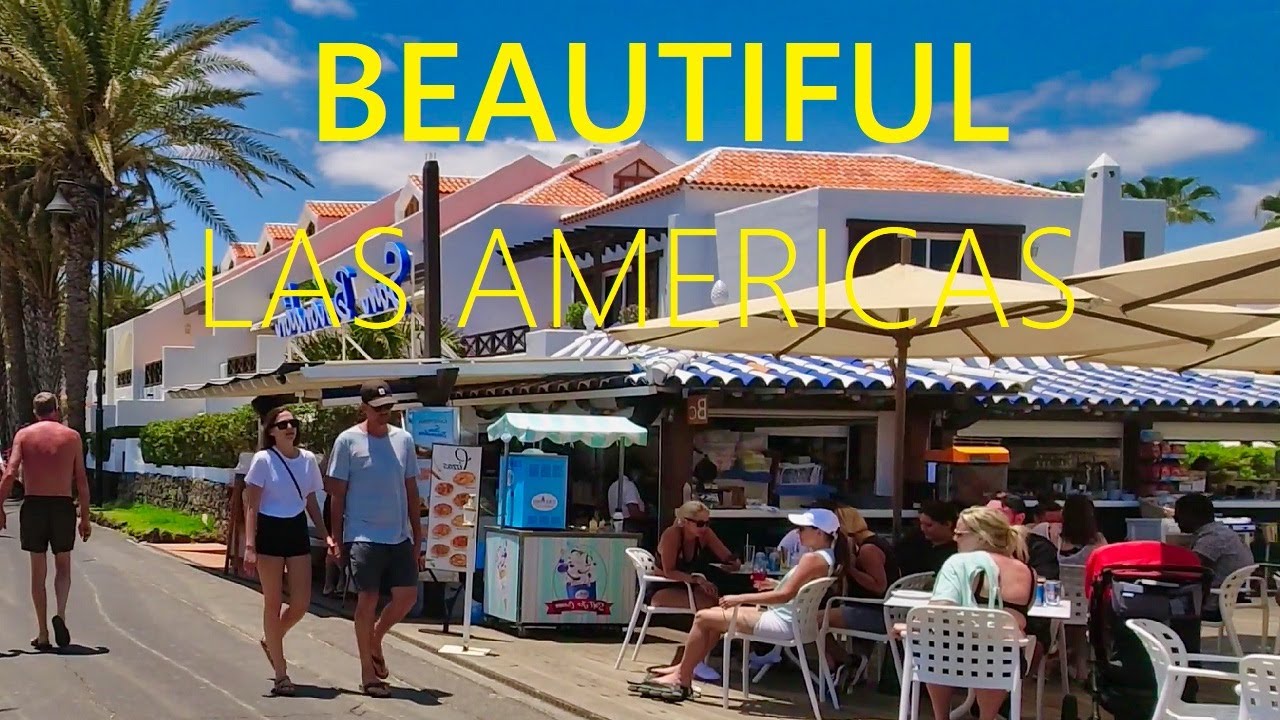Playa de las Americas TENERIFE 🇪🇸 🔴 Area around best hotels for vacation [4K UHD]