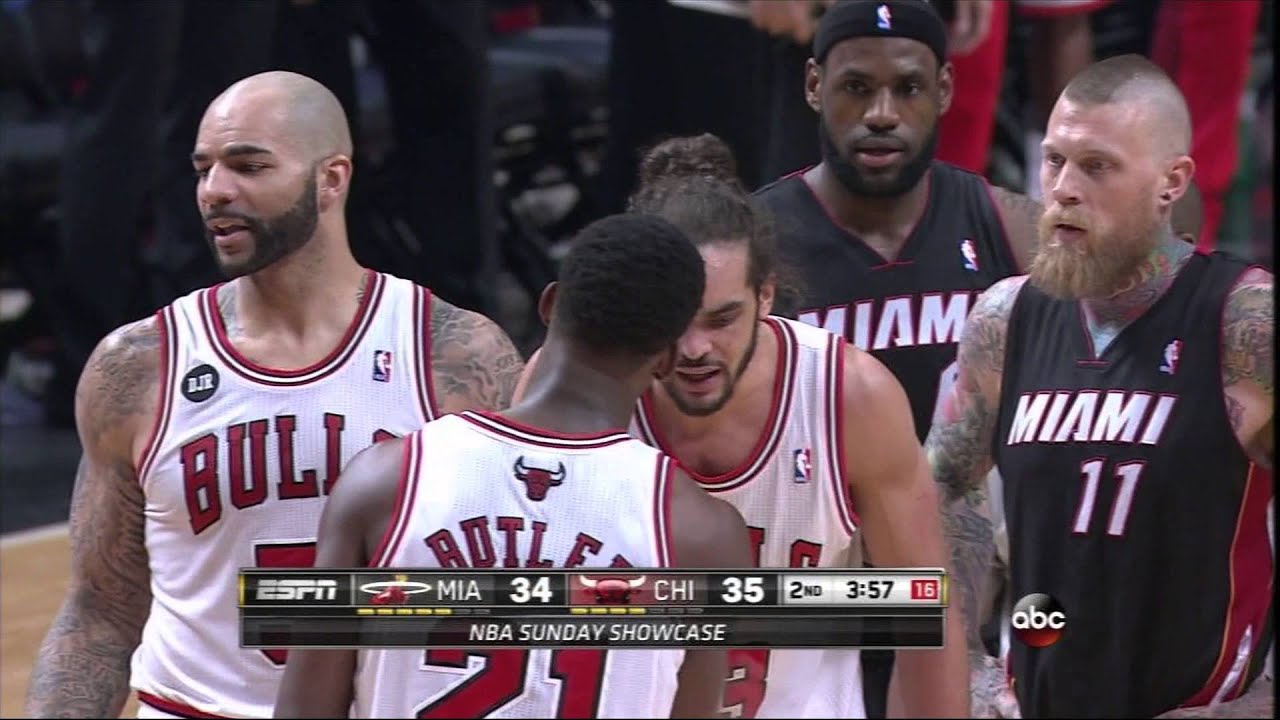 Jimmy Butler LeBron James Double Techs