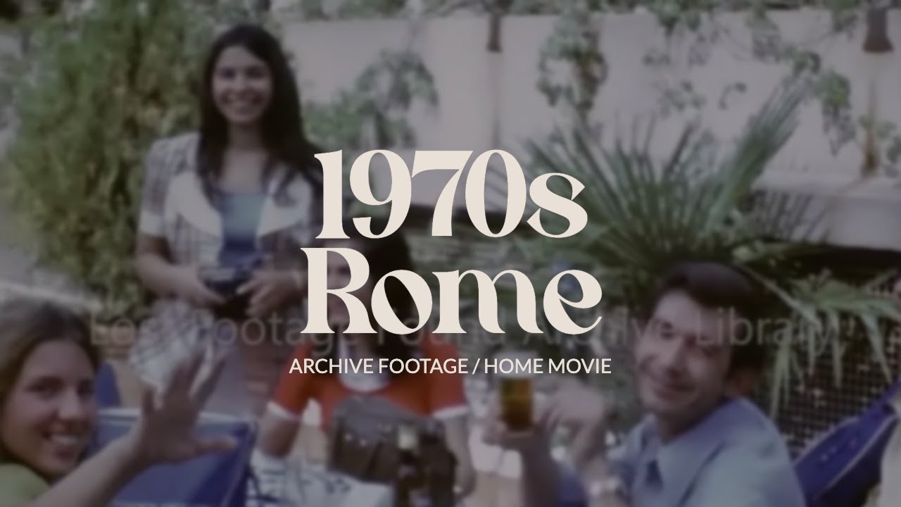 Archive footage of Rome in the 1970s, Italy home movie film