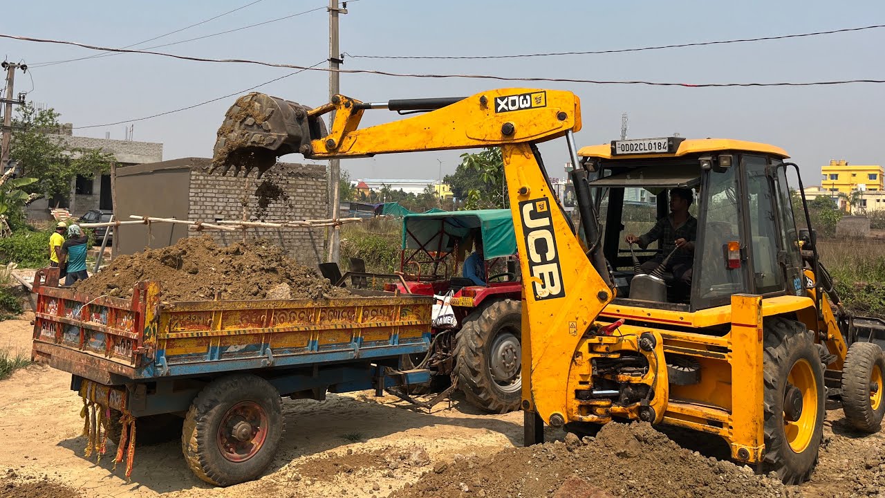 JCB Loading Mud In Tractor 😍 //Sandesh’s Life