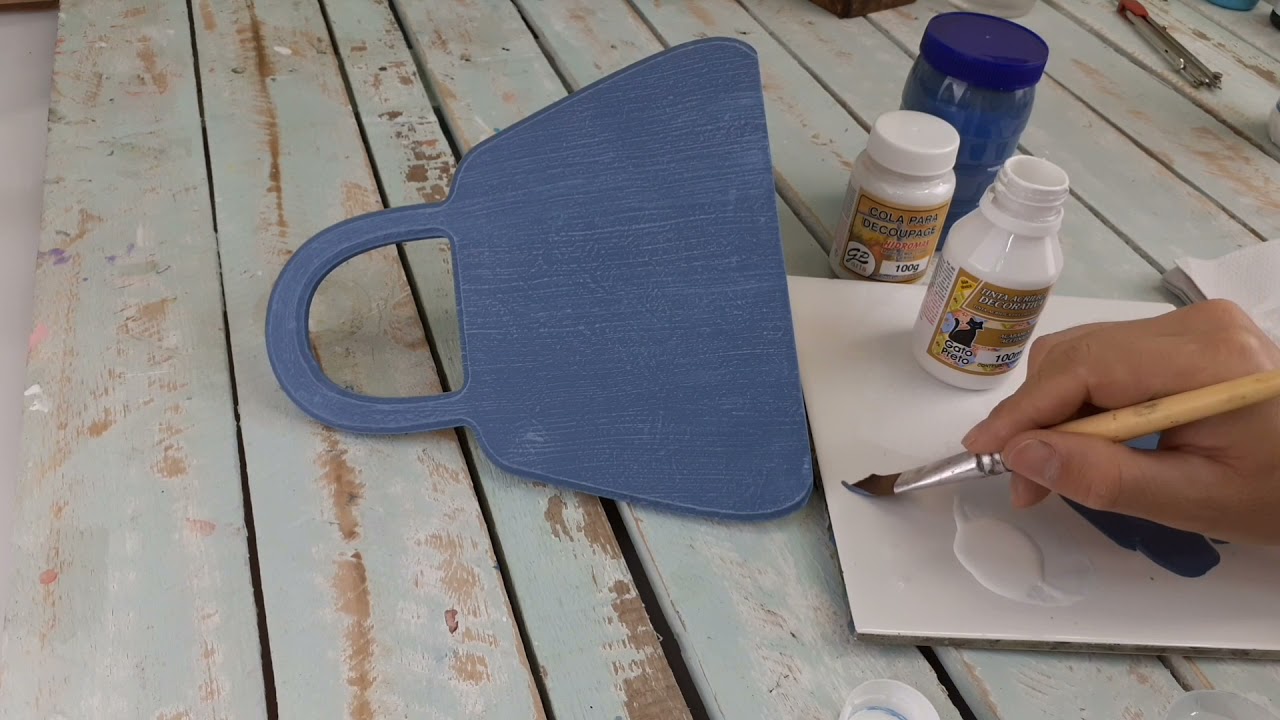 Pintura em MDF Efeito Jeans - Vaqueiro - Ganga -DIY - Mauro Tavares