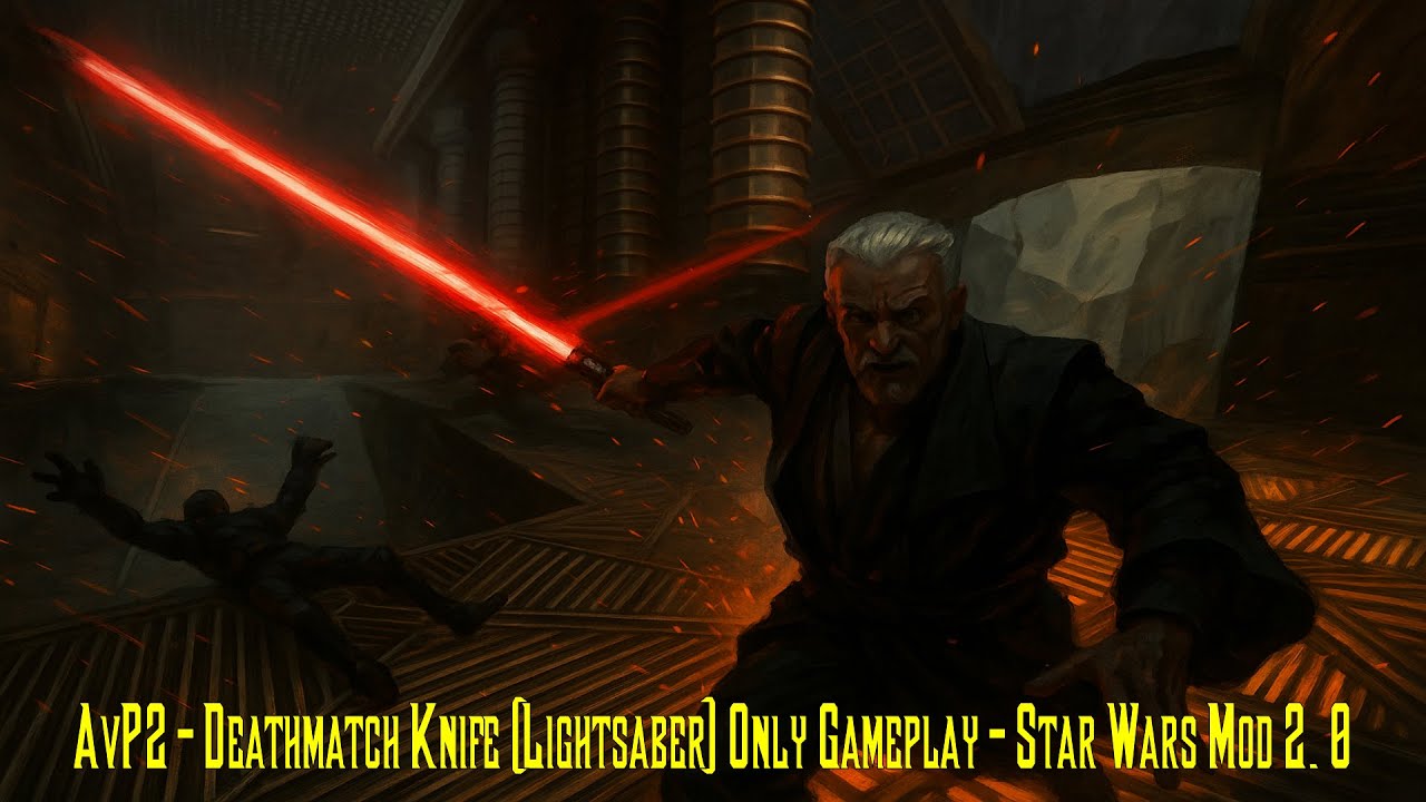 AvP2 - Deathmatch Knife (Lightsaber) Only Gameplay - Star Wars Mod v2.0
