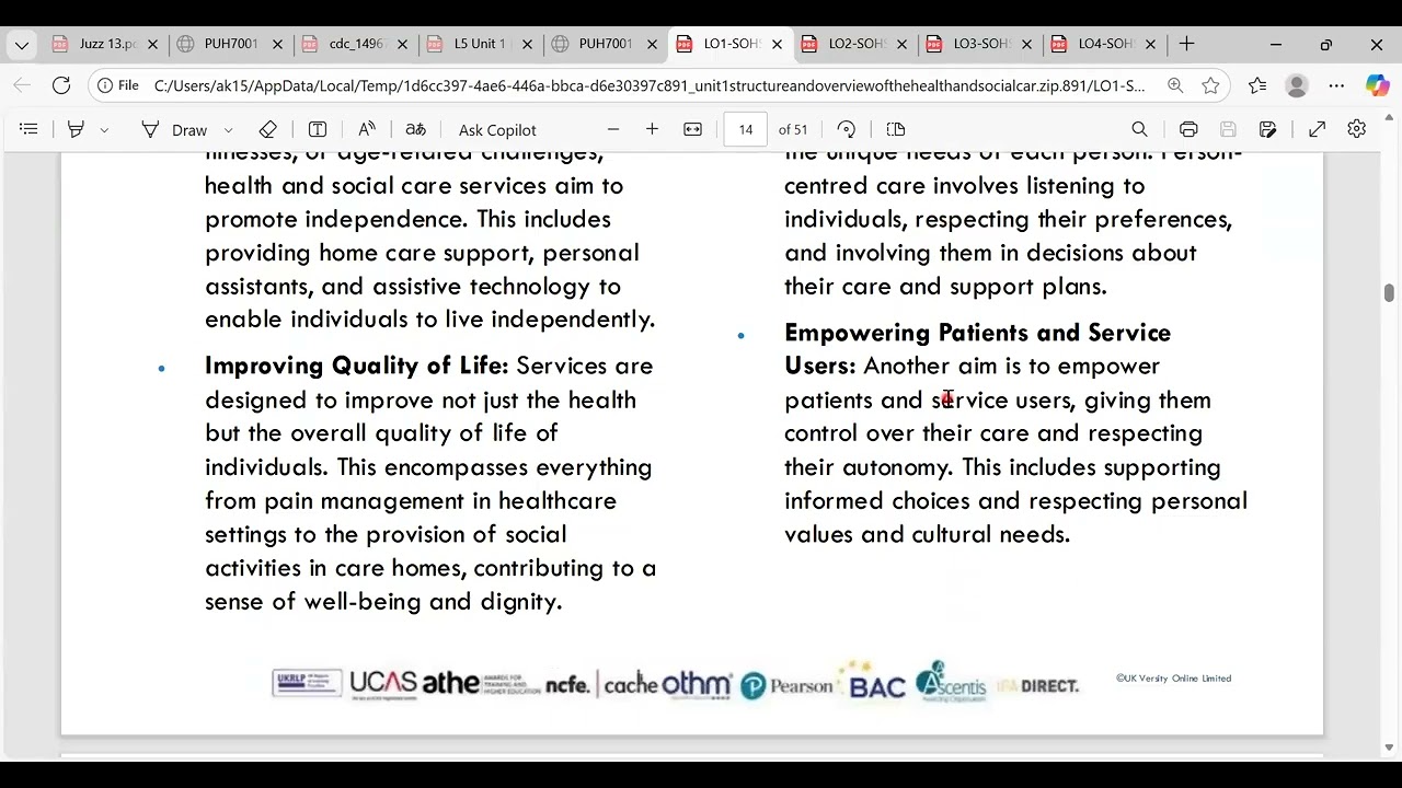 ATHE L3 DiHSC-Unit-Structure and Overview of the Health and Social Care Sector-TUT-(AK)