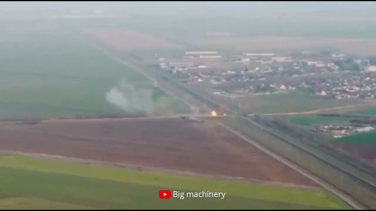 A Russian T-72 tank was hit by the javelin shot.