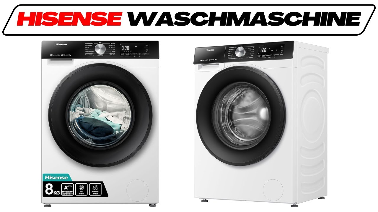 Hisense 3S Waschmaschine im Test Vergleich 2026🥇 Testsieger mit Dampffunkunktion & WLAN