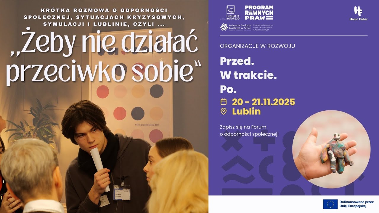Krótka rozmowa o odporności społecznej, sytuacjach kryzysowych, symulacji i Lublinie/vlog
