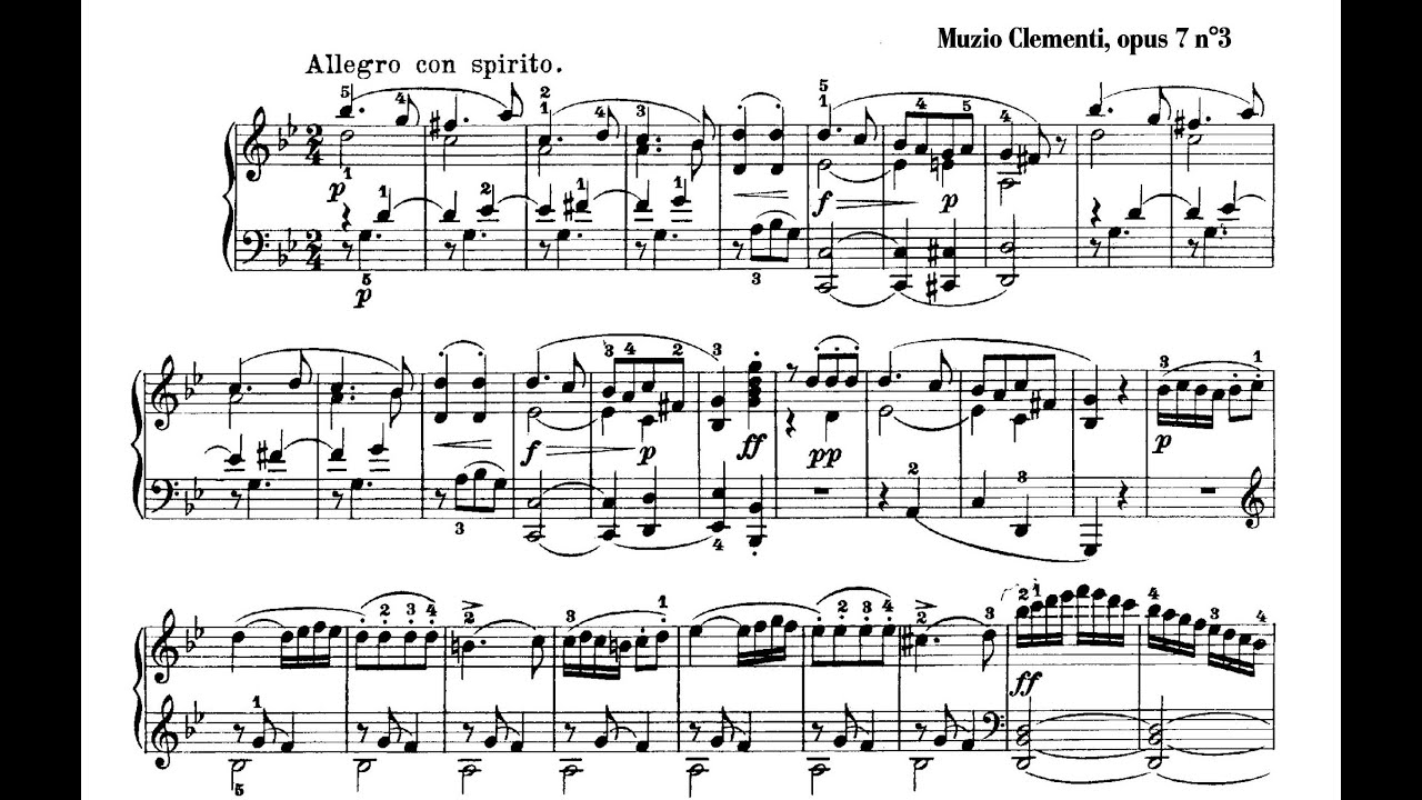 Muzio Clementi Piano Sonata in G Minor Op 7 No 3