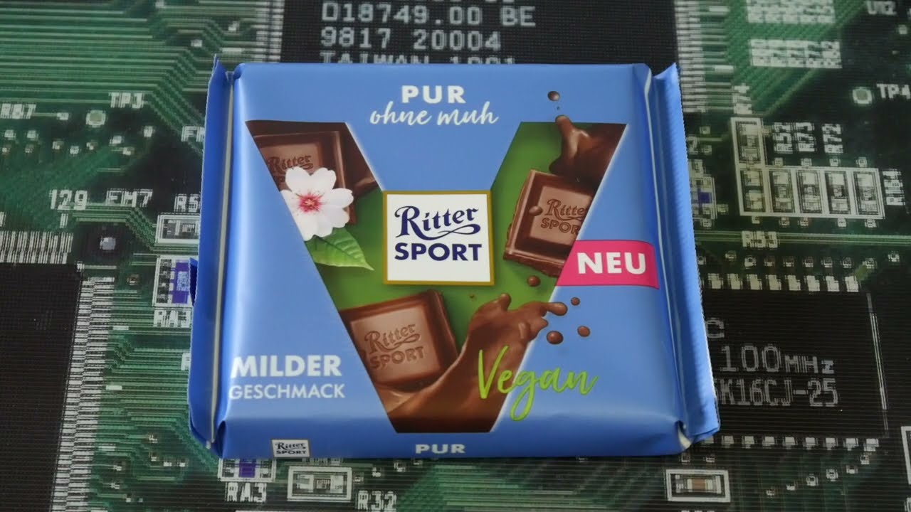 Ritter Sport Vegan Pur ohne muh 🍫 Vegane Schokolade mit nur 4 Zutaten
