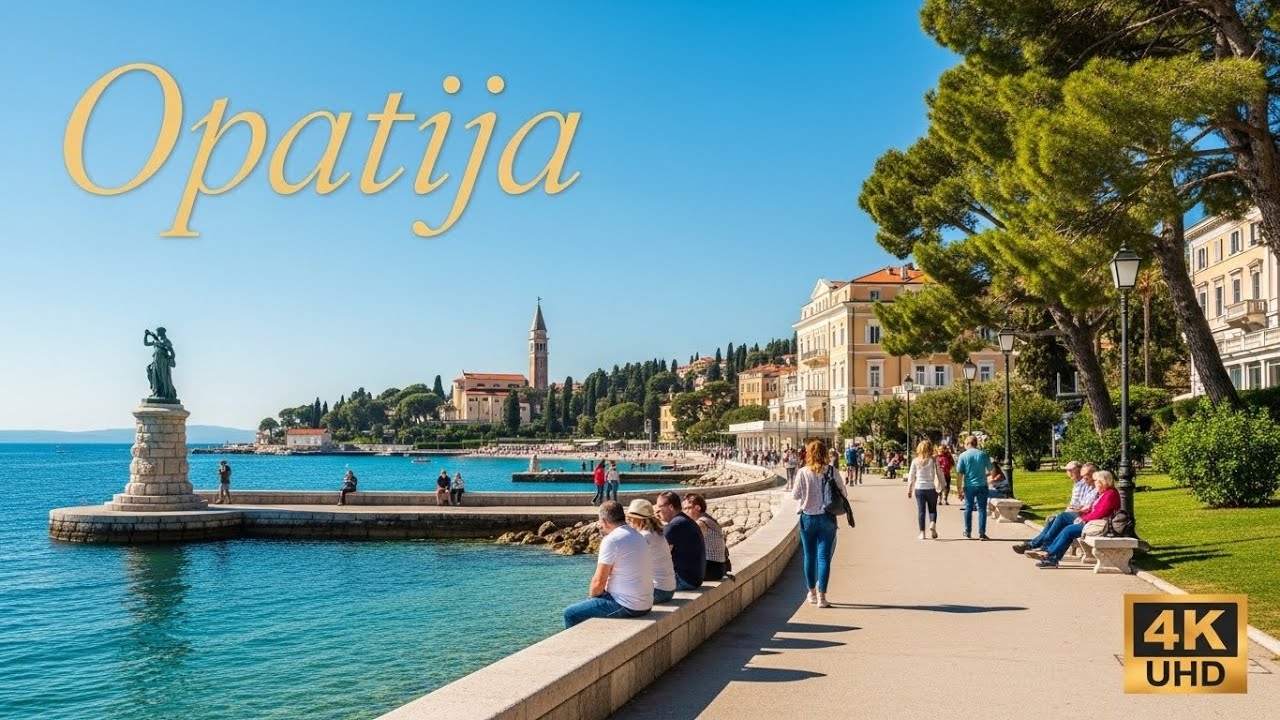 Opatija Croatia Walking Tour 4K 🇭🇷 2025 | Explore Volosko, Longomare & Iconic Seaside Views