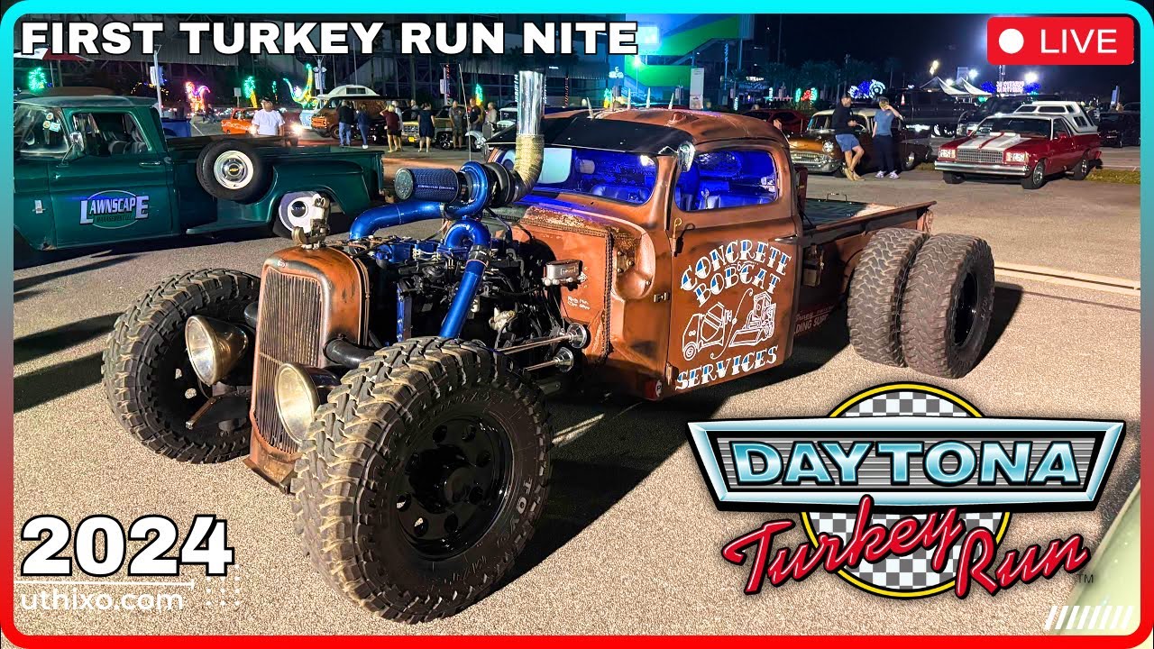 LIVE | 2024 TURKEY RUN NITE - Wednesday 12/27/24 DAYTONA INTERNATIONAL SPEEDWAY CAR MEET AT NIGHT