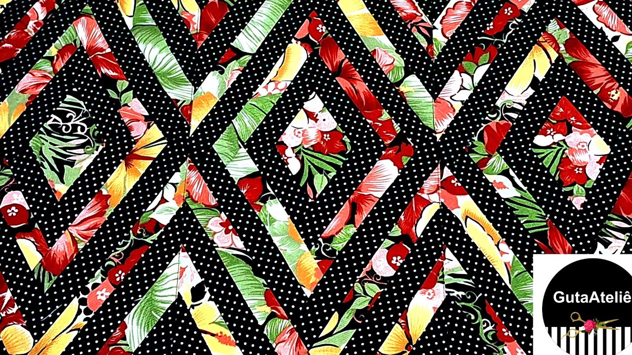 Lindo❤️ #tapete de Retalhos #com faixas #diy Retalhos/