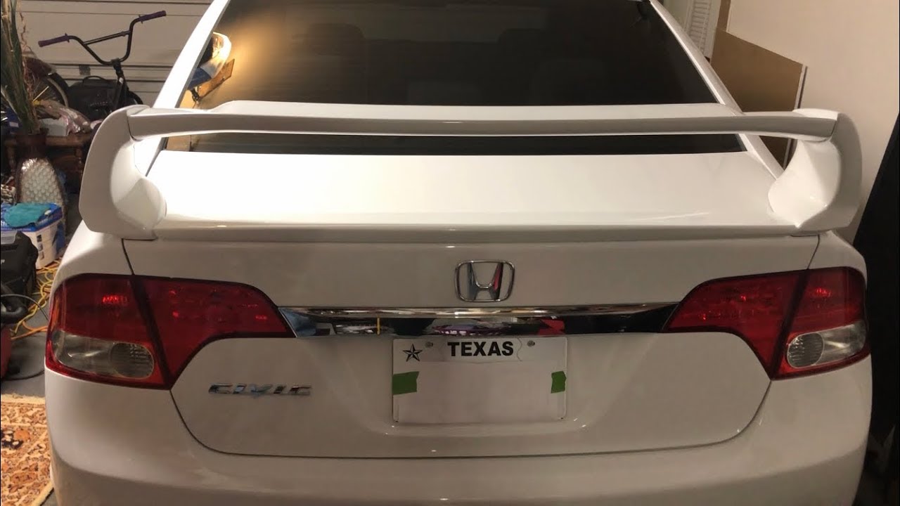 Installing Ikon Motorsports 2006-2011 8th gen Honda Civic Mugen spoiler/wing