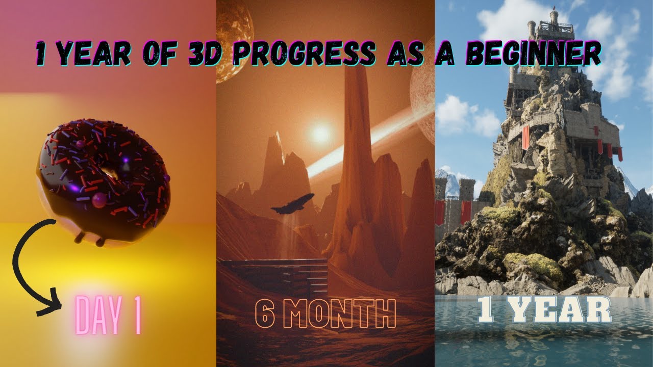 My First Year of 3D Journey (Blender Progress)