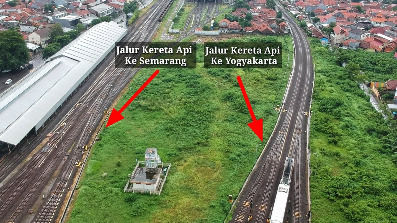 DISINILAH TEMPAT PERPISAHAN KERETA API YANG KE SEMARANG DAN KE YOGYA !