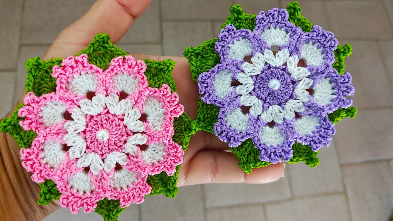 flor de crochê rápida e fácil (flor Silva)