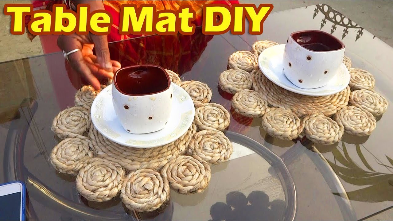 DIY- How To Make Beautiful TableMat Using Jute | Easy TableMat Idea