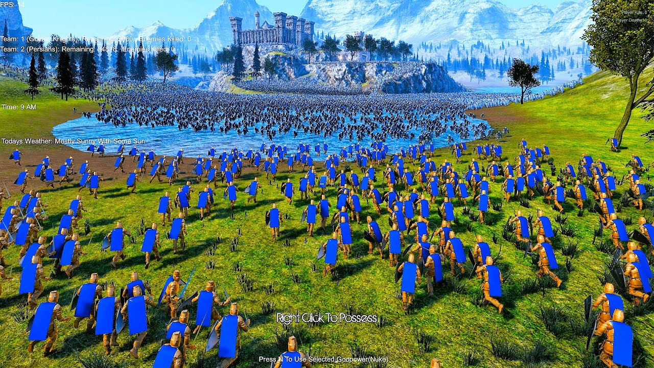 Golden Knights lays Siege on Persian Castle - Ultimate Epic Battle Simulator UEBS