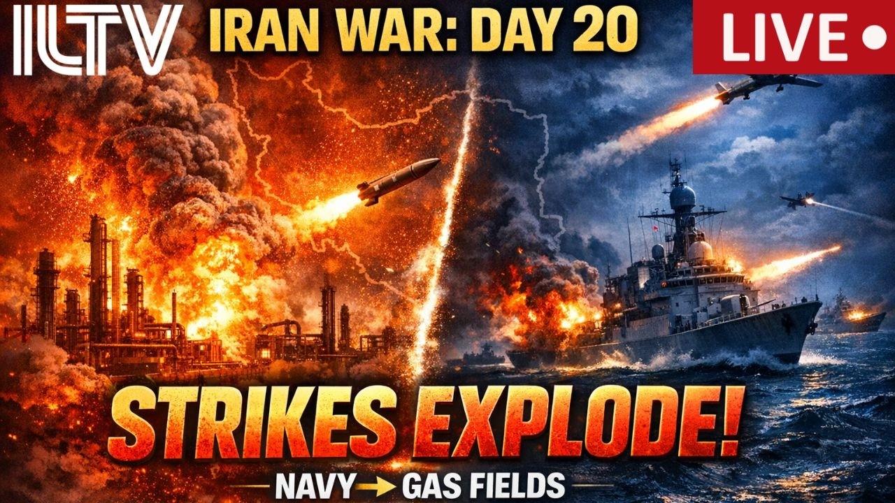 IRAN WAR DAY 20: FROM NAVAL FORCES TO GAS FIELDS, STRIKES INTENSIFY ACROSS IRAN