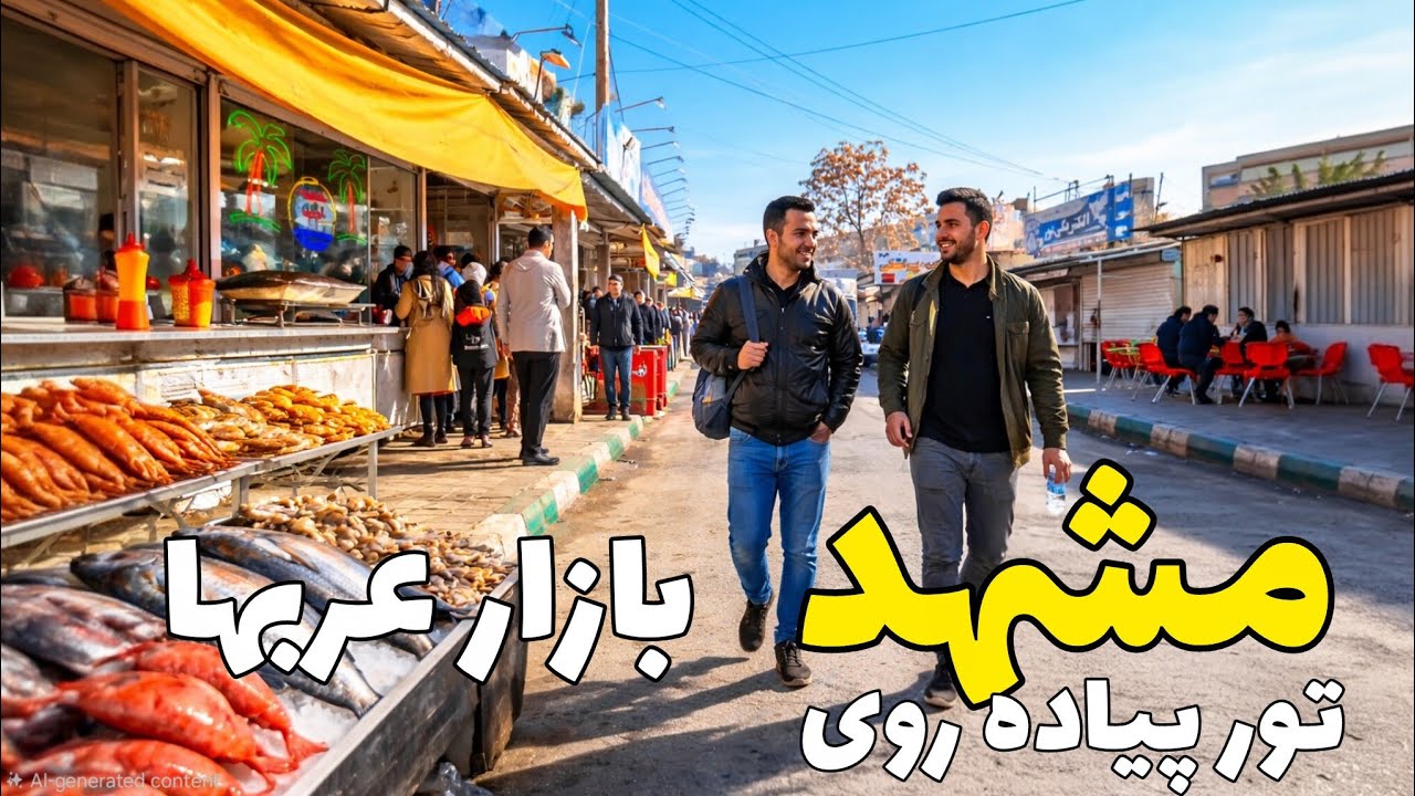 اینجا مشهده یا جنوب ایران؟! بازار ماهی و فلافل بندری در شهرک عرب‌ها