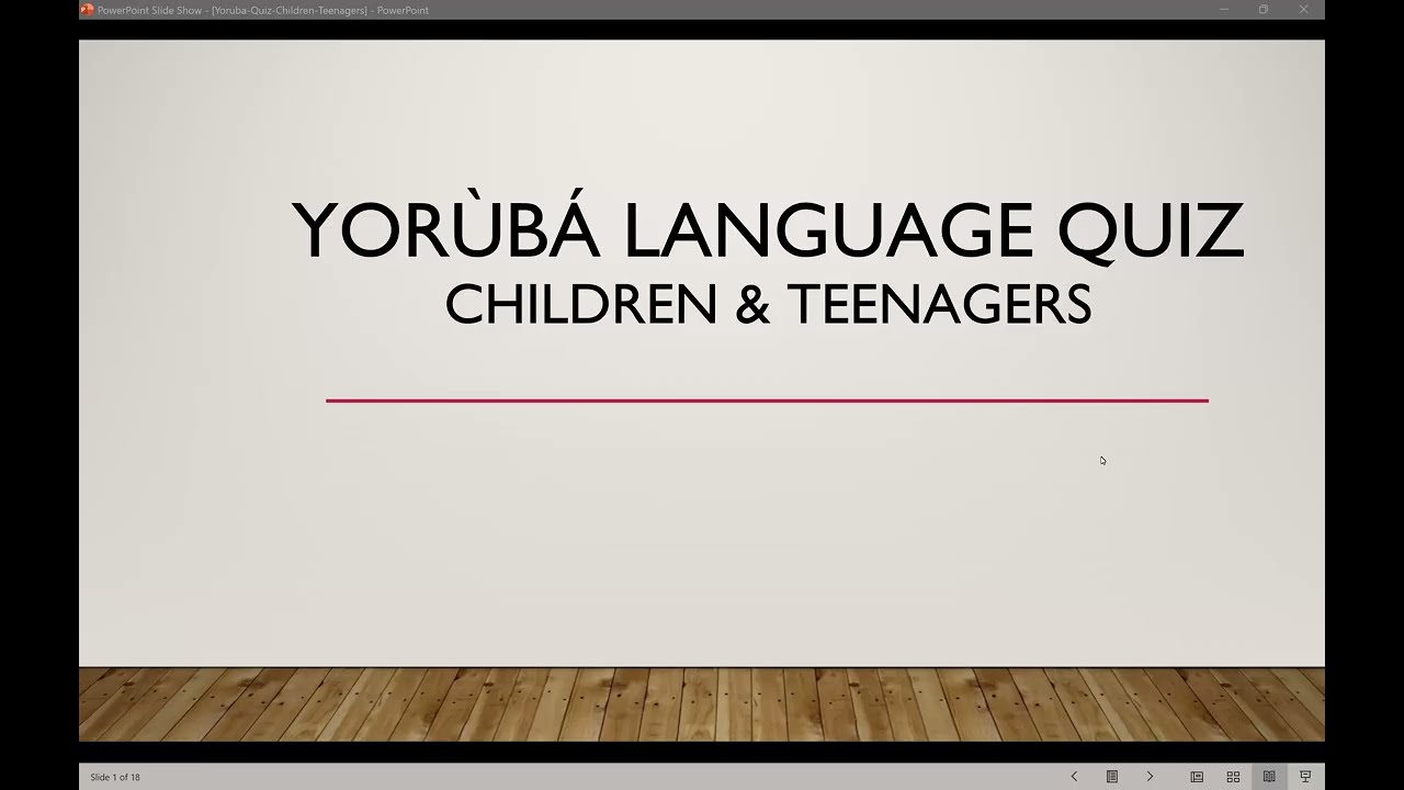 OFSF YORUBA LEARNING - QUIZ | WEEK 3 | 15NOV25