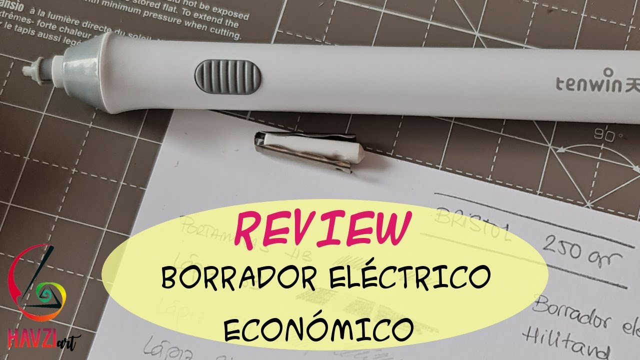 REVIEW -  borrador eléctrico BARATO ¿Merece la pena?¿se cargará el papel? Pruebo en papel Bristol