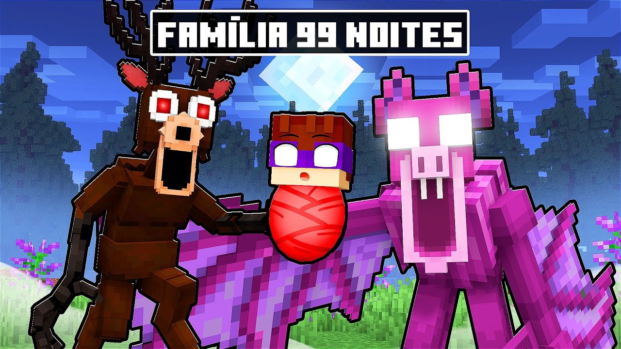 Fui ADOTADO pelo MORCEGO e pelo CERVO de 99 Noites na Floresta!!