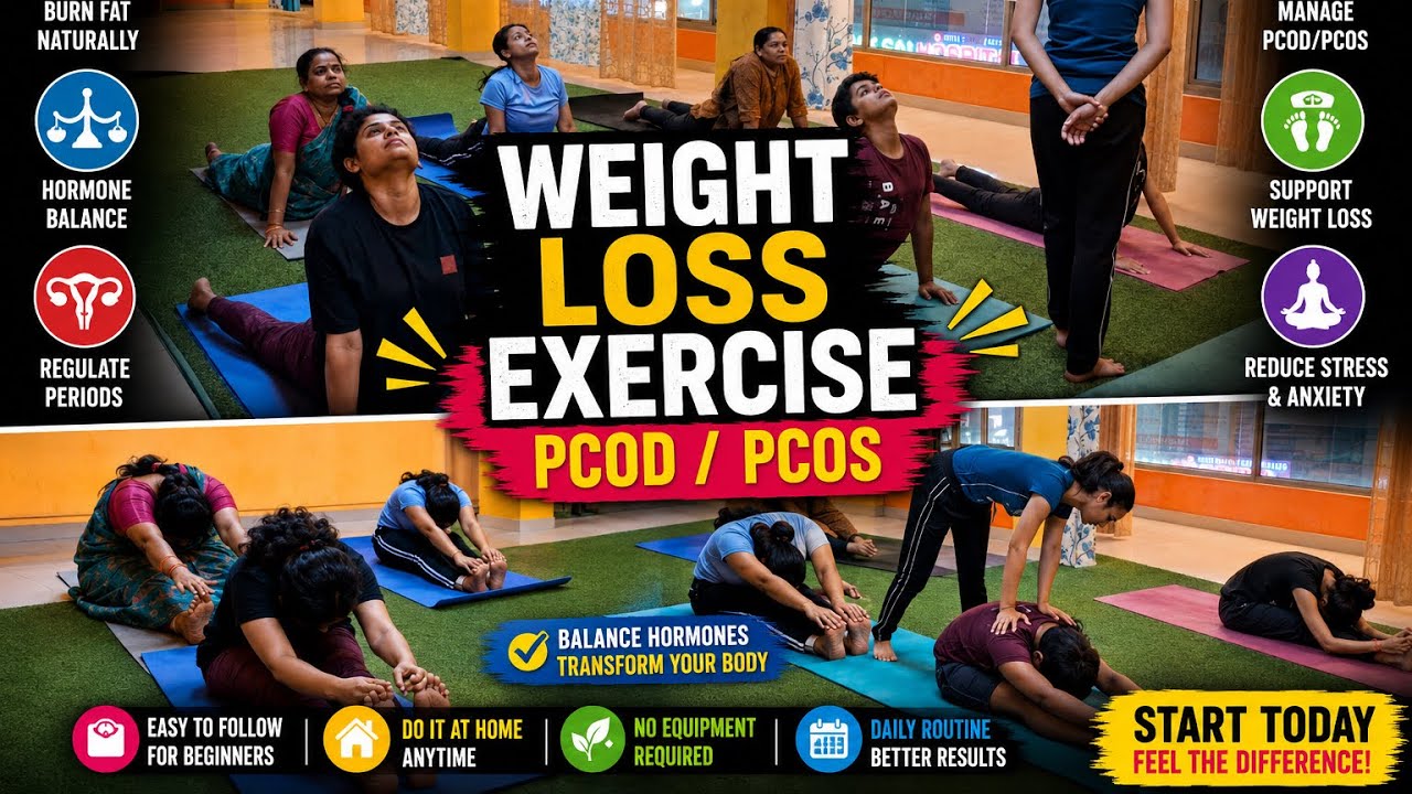 Pcod yoga exercises #pcodweightloss #pcodyoga 