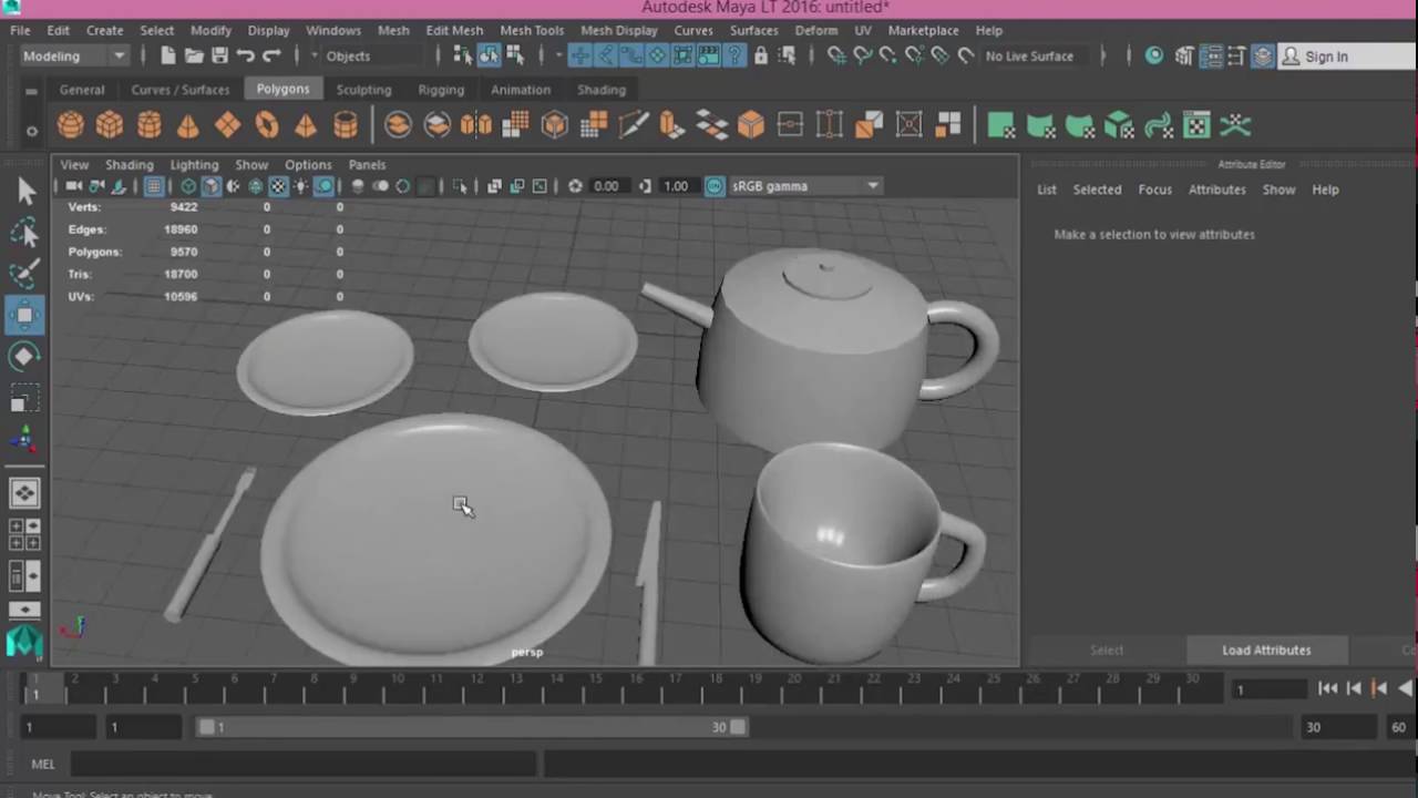 MAYA MODELING - DINING TABLE