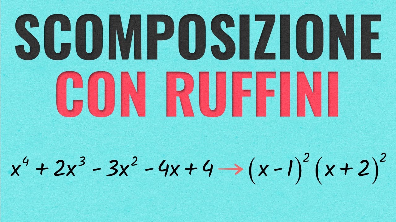 SCOMPOSIZIONE con RUFFINI | Teorema e Regola di Ruffini [con Esercizi]
