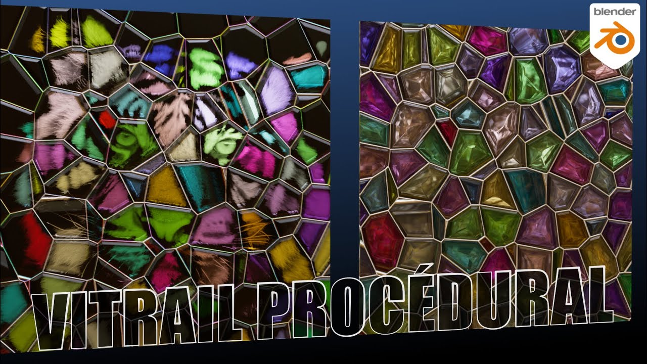 Créer une texture procédurale de vitrail sur Blender